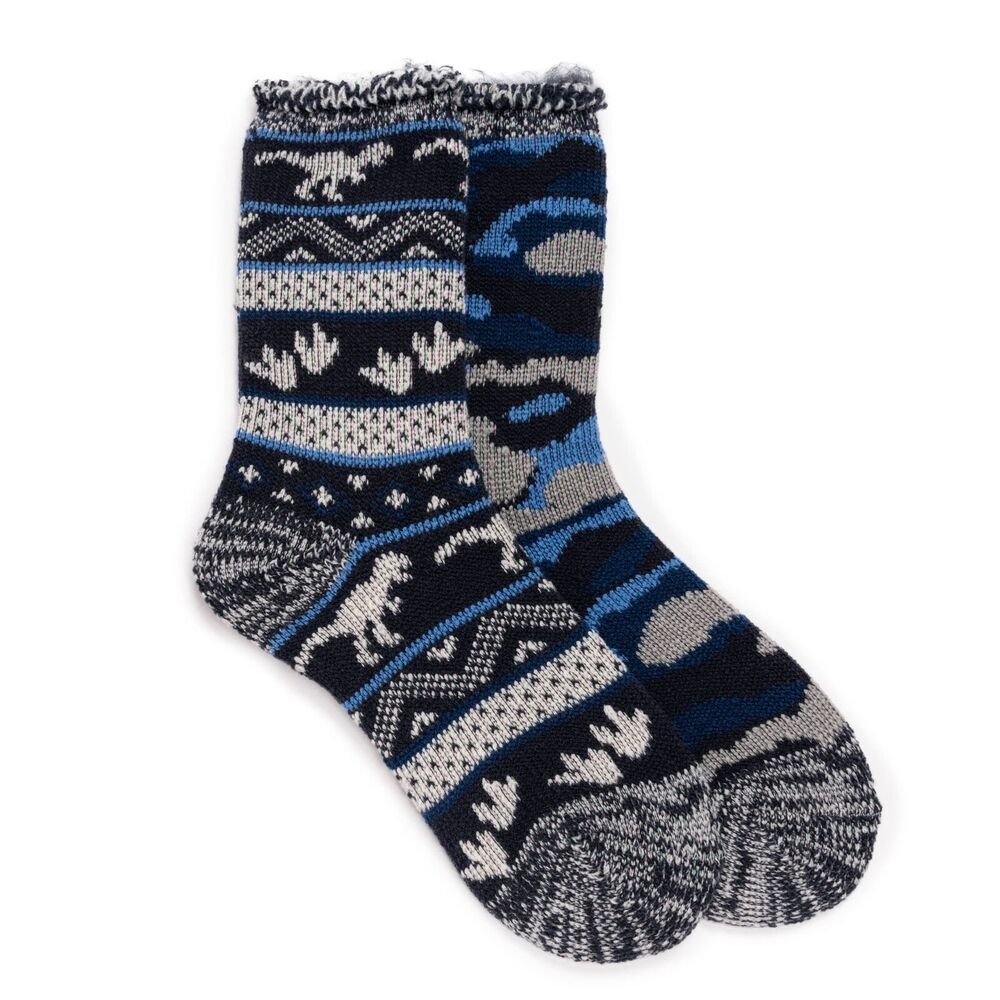 MUK LUKS Unisex Kid's Thermal Socks 3.0 TOG (2-Pack) - M (10-2)
